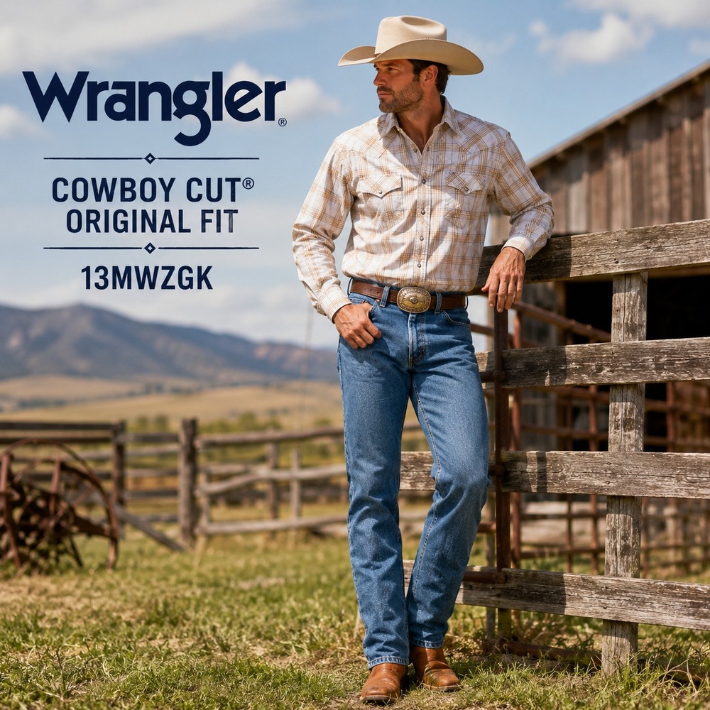 Wrangler Cowboy Cut Original Fit‎ Jeans Mens 31x29 Straight Leg Stonewash Cowboy